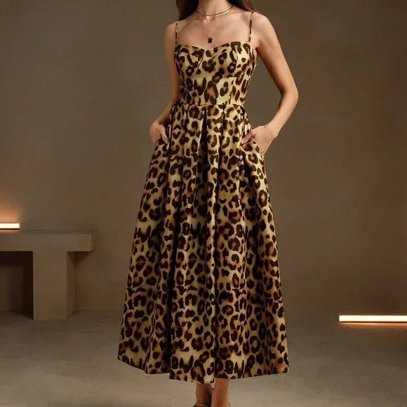 green emerald velvet dress Portia &Scarlett Strapless Sequin Leopard Prom Dress PS26144 main image 0